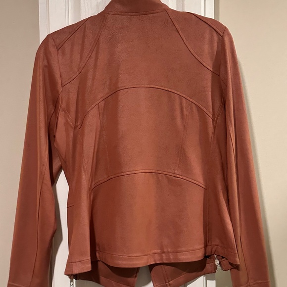 Clara Sunwoo Liquid Leather Signature Jacket Tan - Size Small - Picture 4 of 4
